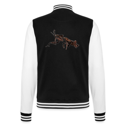 Unisex College-Sweatjacke Phyllocrania paradoxa female 2 - Schwarz/Weiß