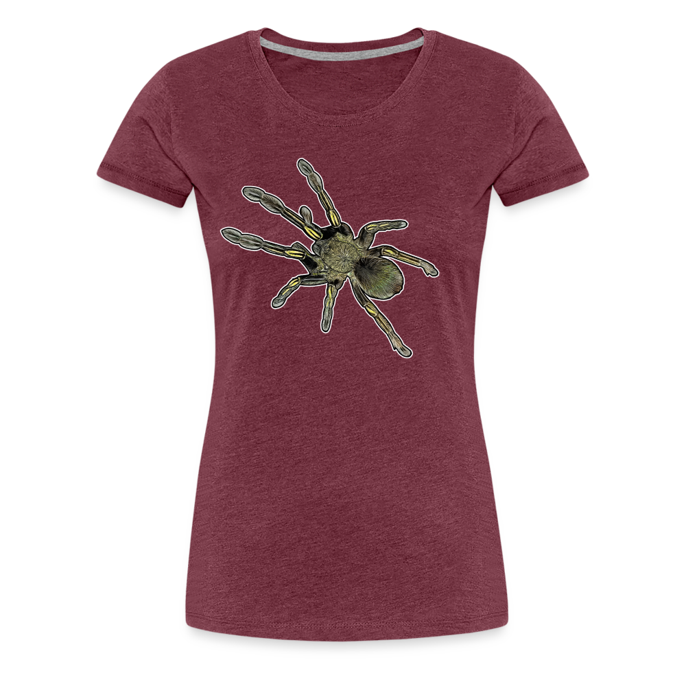Frauen Basic T-Shirt Ephebopus murinus - Bordeauxrot meliert