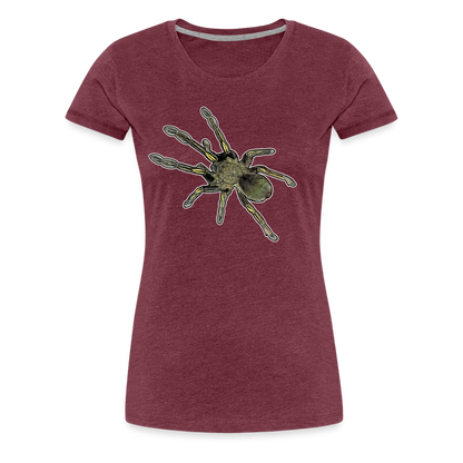 Frauen Basic T-Shirt Ephebopus murinus - Bordeauxrot meliert