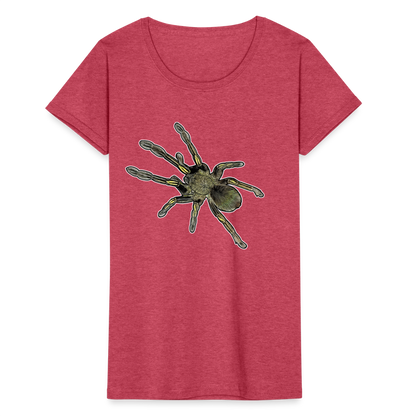 Frauen Fruit of the Loom T-Shirt Ephebopus murinus - Rot meliert