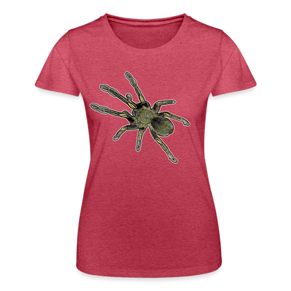 Frauen Fruit of the Loom T-Shirt Ephebopus murinus - Rot meliert
