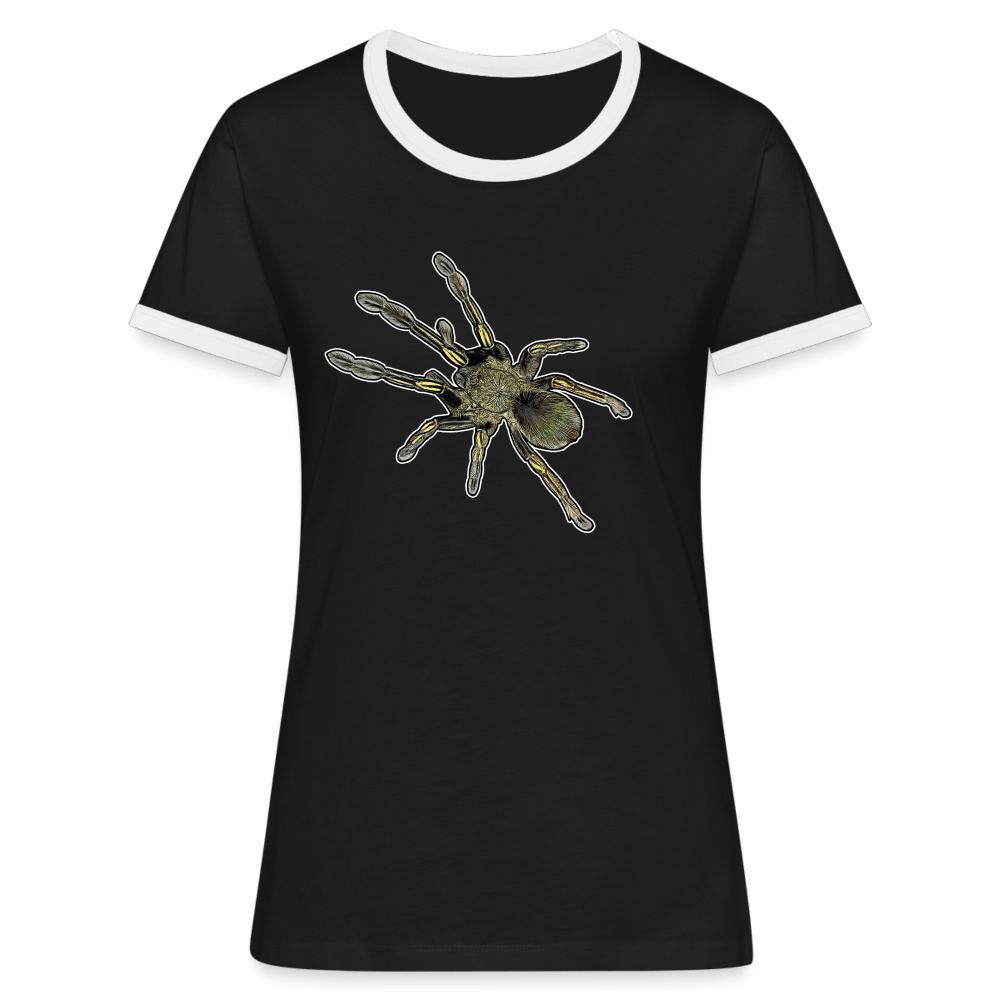 Frauen Kontrast-T-Shirt Ephebopus murinus - Schwarz/Weiß