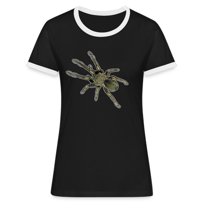 Frauen Kontrast-T-Shirt Ephebopus murinus - Schwarz/Weiß