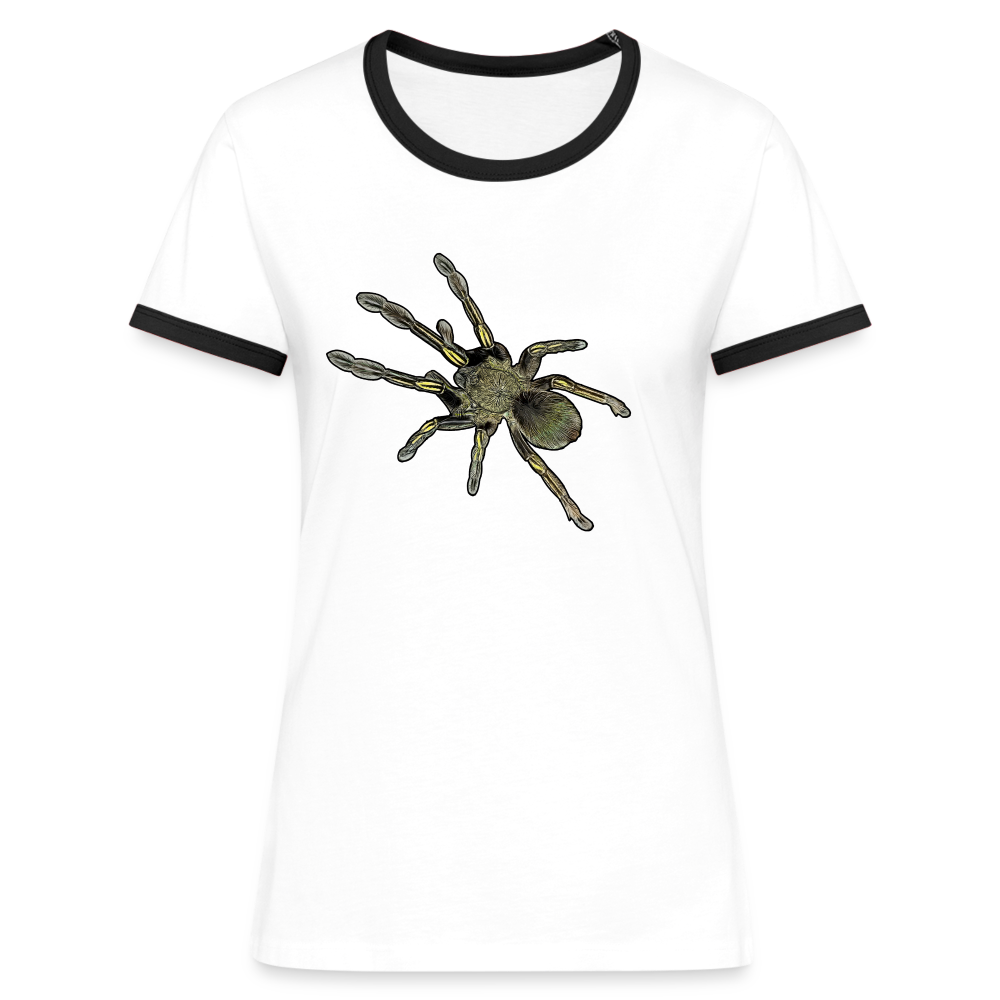Frauen Kontrast-T-Shirt Ephebopus murinus - Weiß/Schwarz