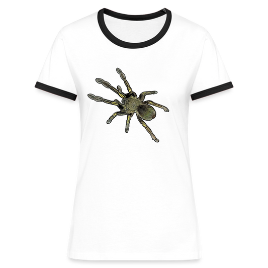 Frauen Kontrast-T-Shirt Ephebopus murinus - Weiß/Schwarz