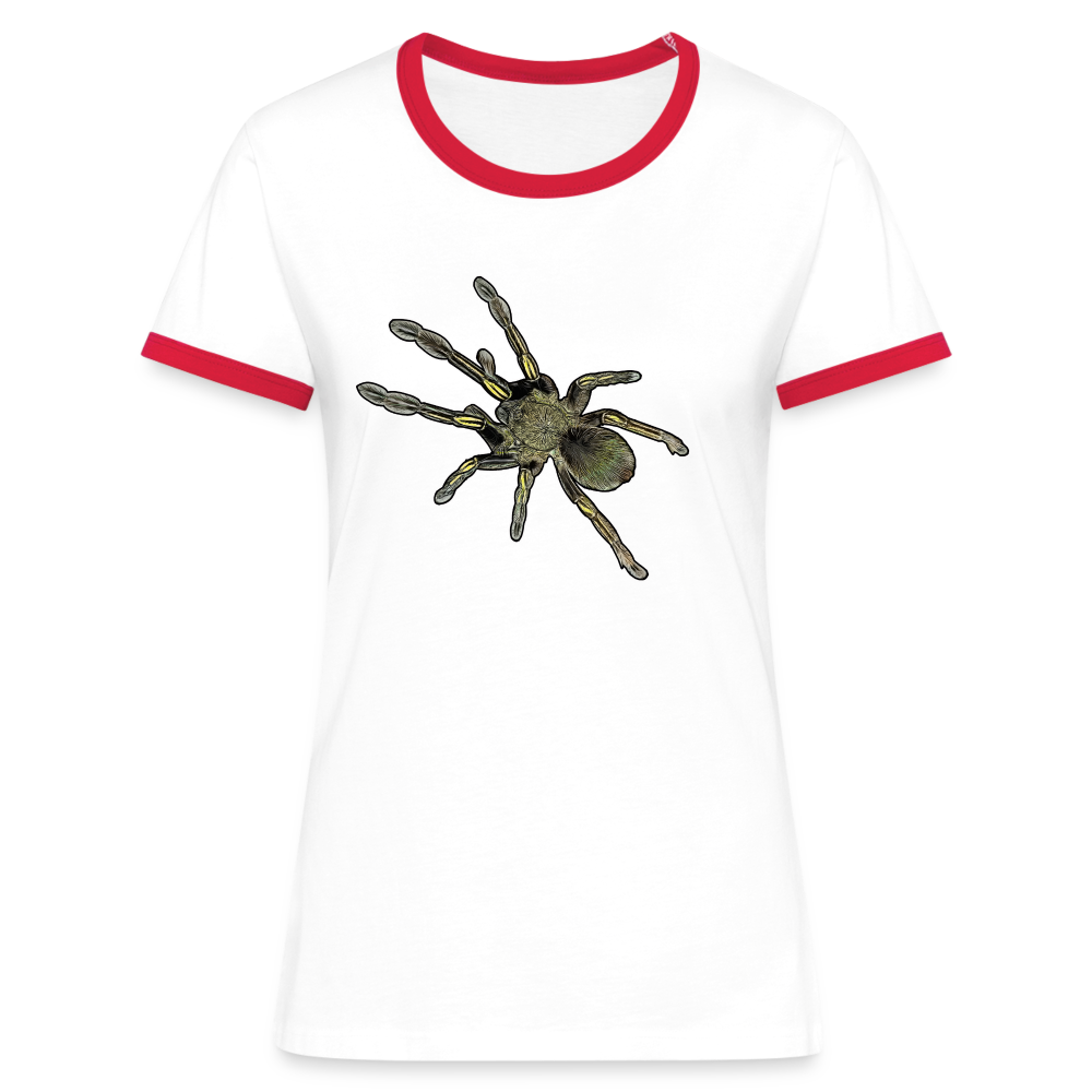 Frauen Kontrast-T-Shirt Ephebopus murinus - Weiß/Rot