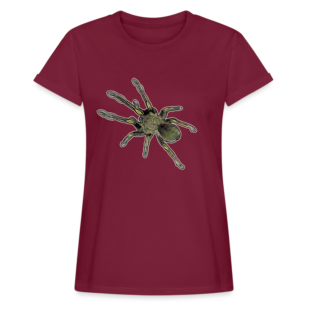 Frauen Oversized T-Shirt Ephebopus murinus - Bordeaux
