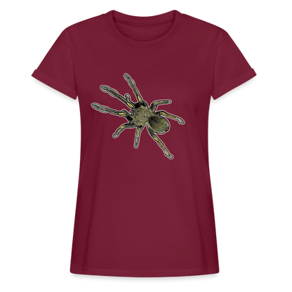 Frauen Oversized T-Shirt Ephebopus murinus - Bordeaux