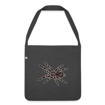 Recycling Schultertasche Acanthoscurria geniculata - Schwarz meliert