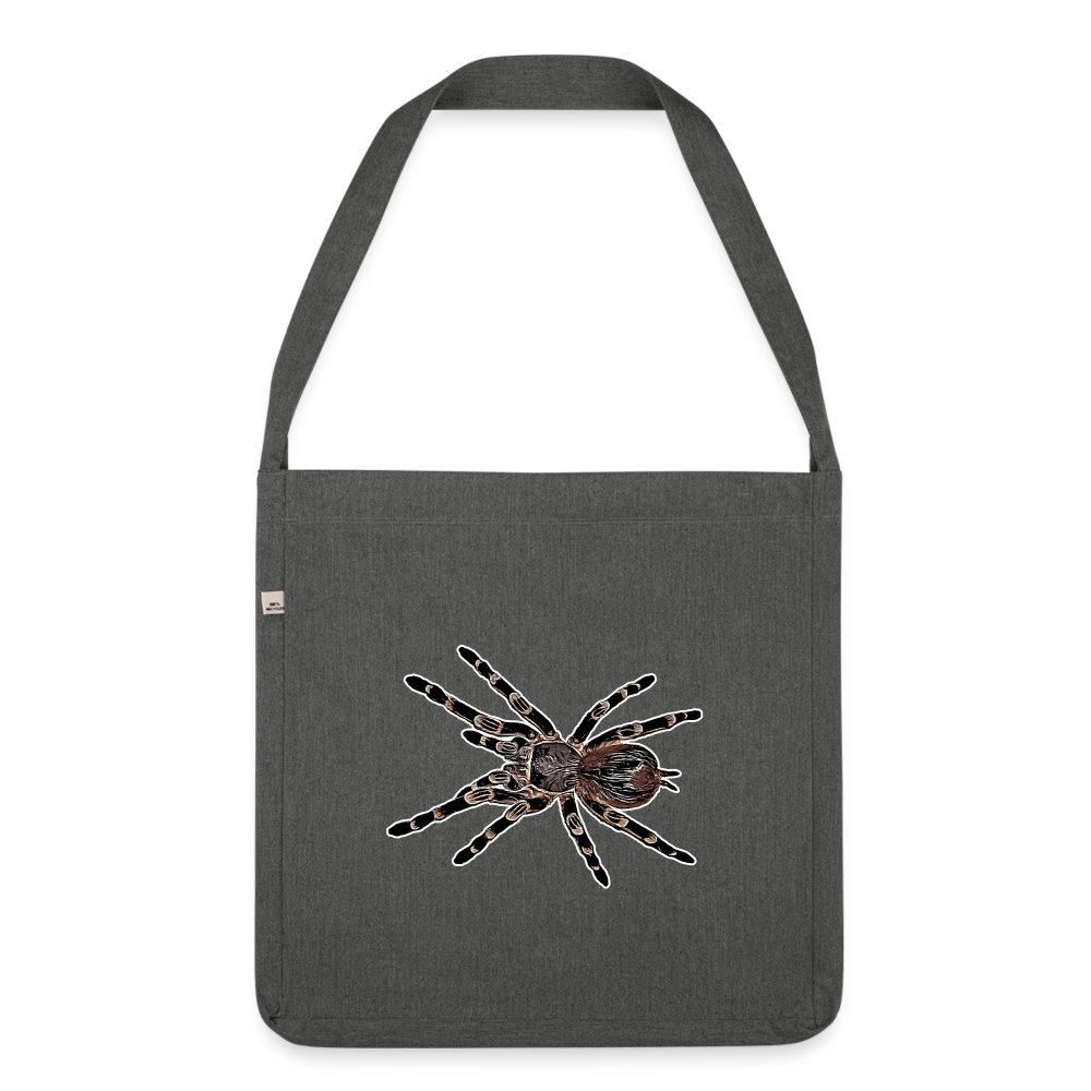 Recycling Schultertasche Acanthoscurria geniculata - Dunkelgrau meliert