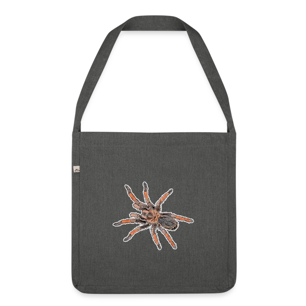 Recycling Schultertasche Brachypelma emila - Dunkelgrau meliert