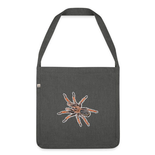 Recycling Schultertasche Brachypelma emila - Dunkelgrau meliert