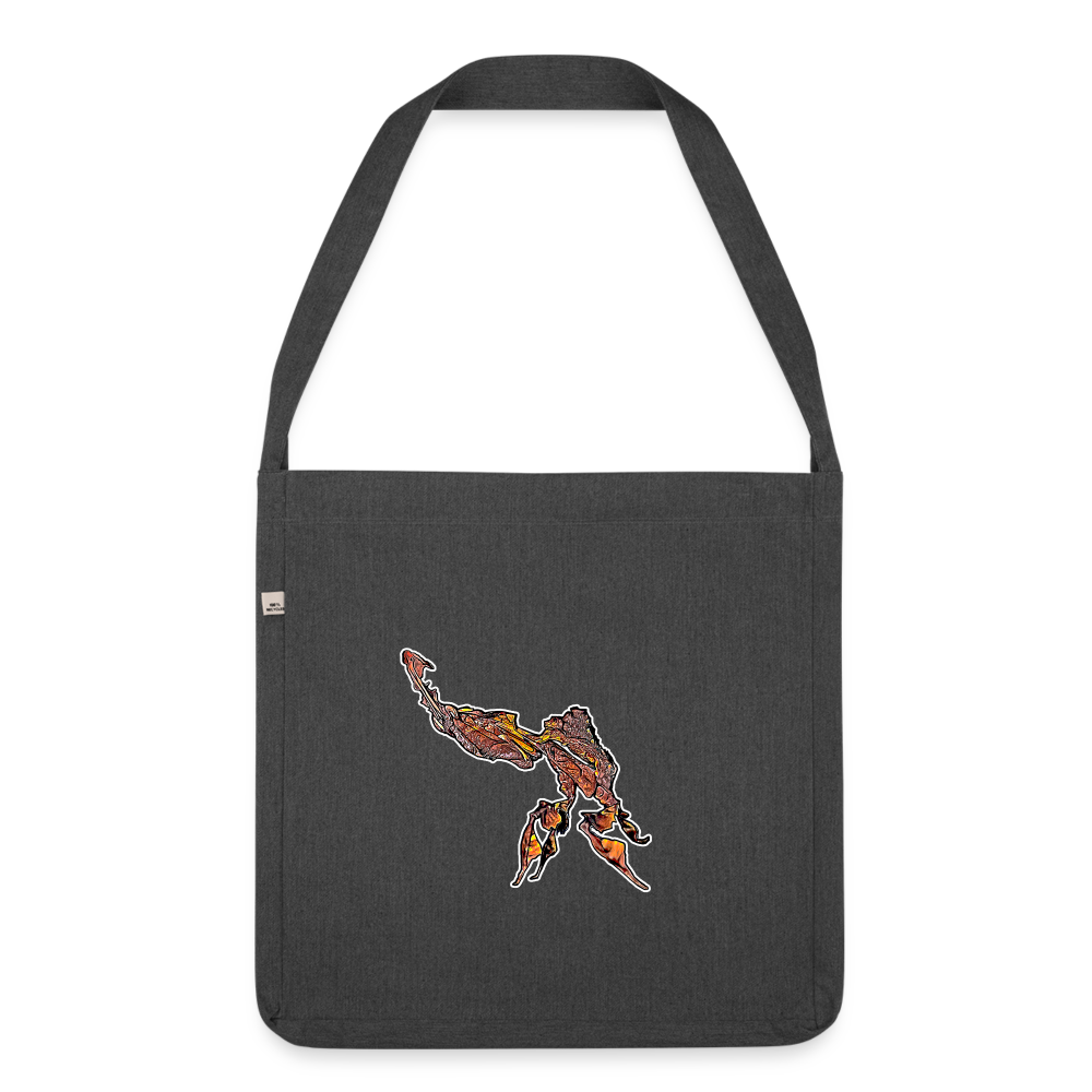 Recycling Schultertasche Phyllocrania paradoxa male - Schwarz meliert