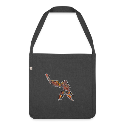 Recycling Schultertasche Phyllocrania paradoxa male - Schwarz meliert