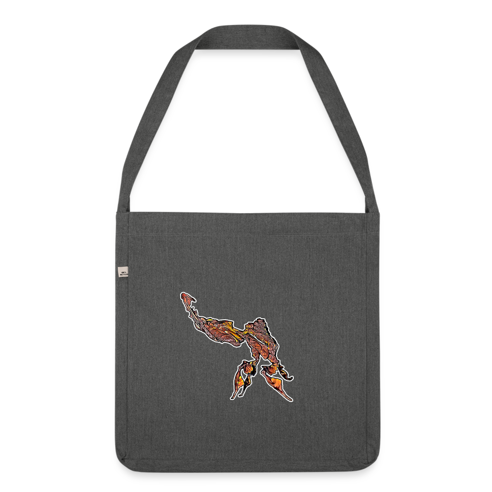 Recycling Schultertasche Phyllocrania paradoxa male - Dunkelgrau meliert