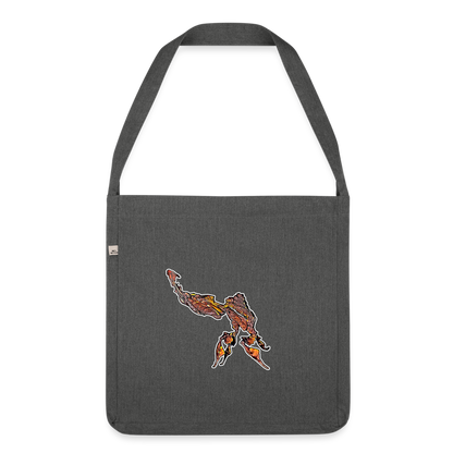 Recycling Schultertasche Phyllocrania paradoxa male - Dunkelgrau meliert