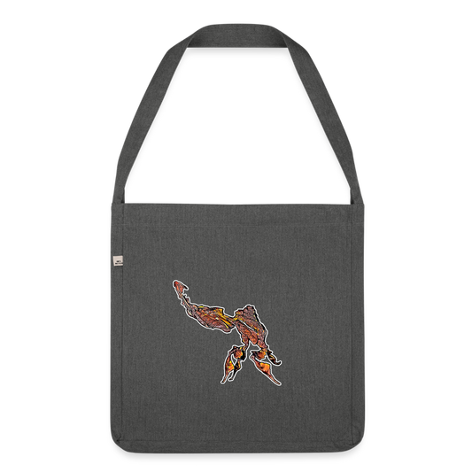 Recycling Schultertasche Phyllocrania paradoxa male - Dunkelgrau meliert