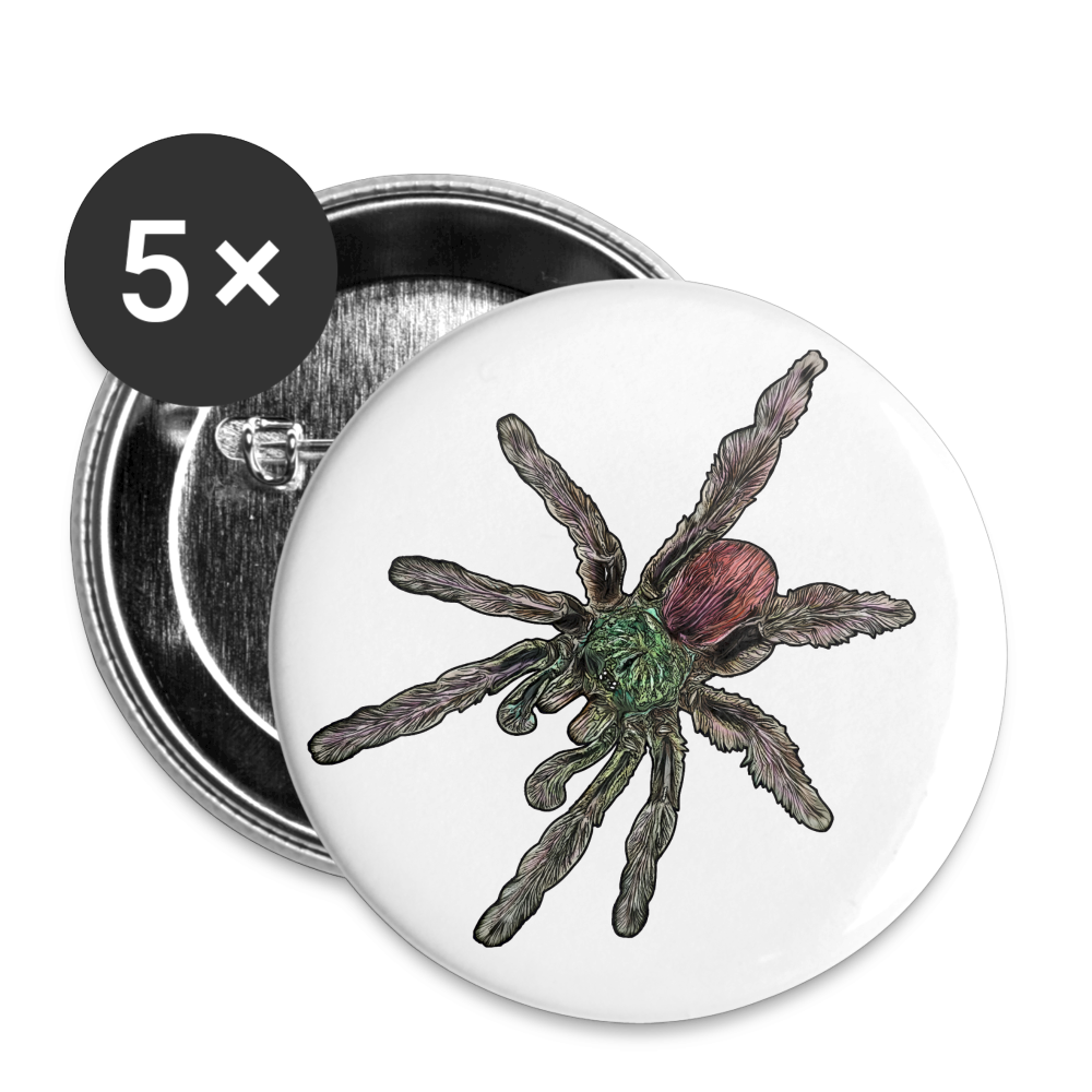 Buttons klein 25 mm (5er Pack) Caribena versicolor - weiß