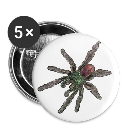 Buttons groß 56 mm (5er Pack) Caribena versicolor - weiß