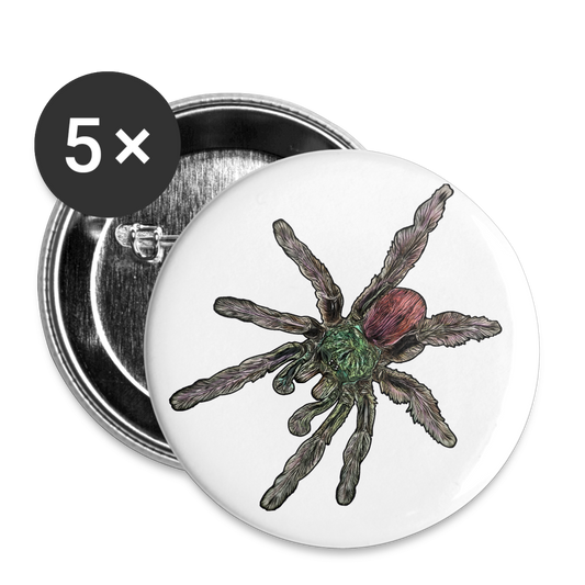Buttons groß 56 mm (5er Pack) Caribena versicolor - weiß