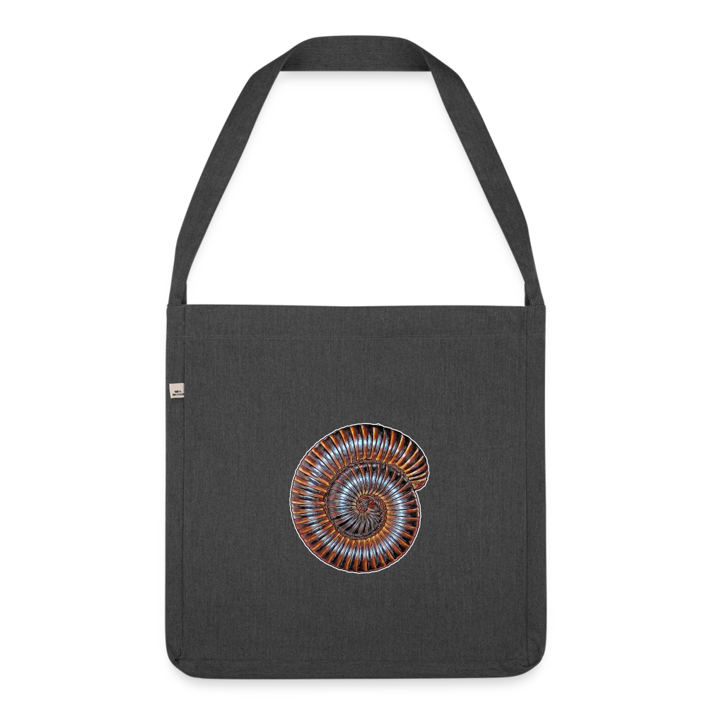 Recycling Schultertasche Archispirostreptus gigas - Schwarz meliert