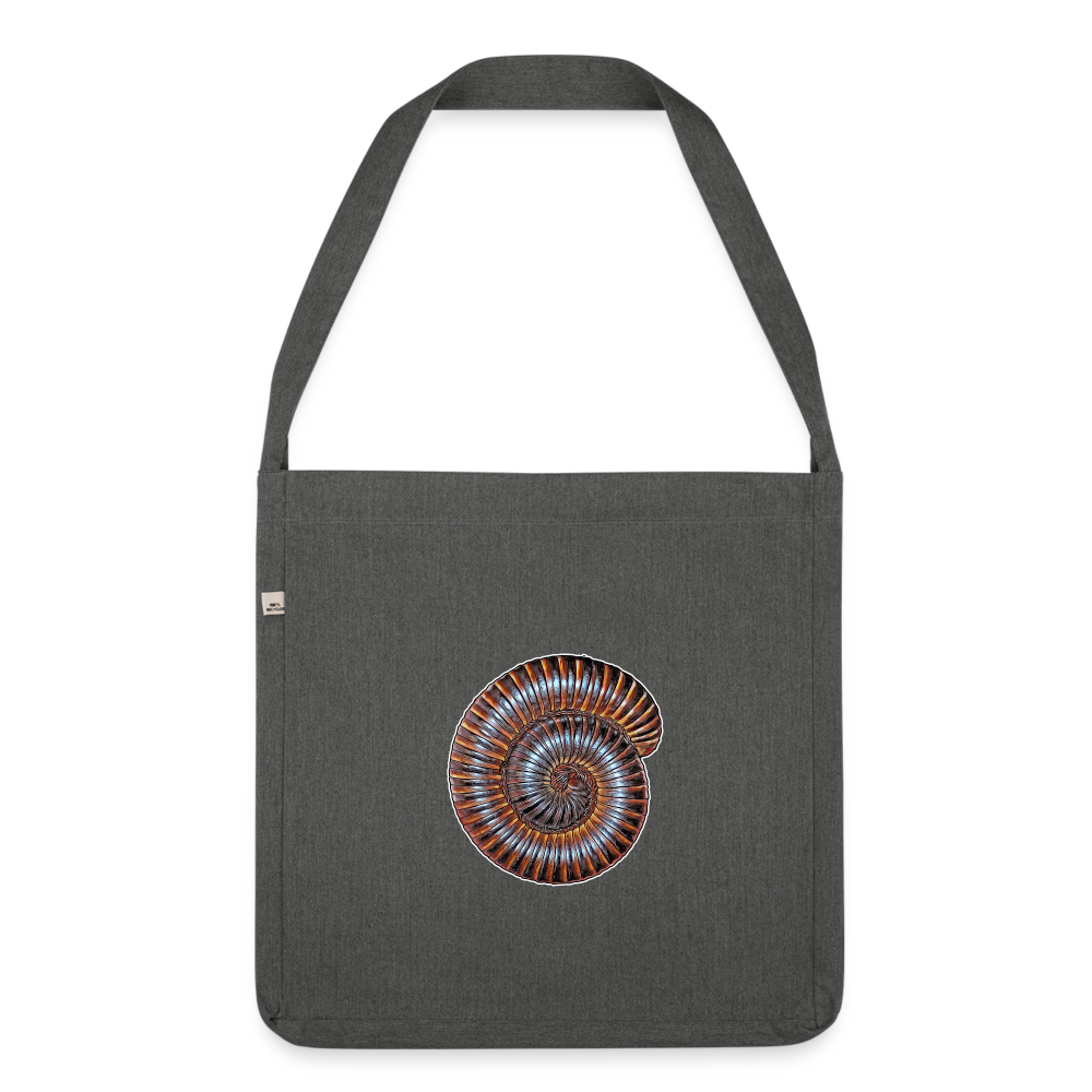Recycling Schultertasche Archispirostreptus gigas - Dunkelgrau meliert
