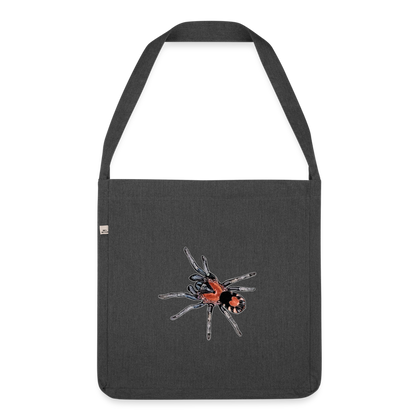 Recycling Schultertasche Cyriocosmus elegans - Schwarz meliert