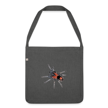 Recycling Schultertasche Cyriocosmus elegans - Dunkelgrau meliert