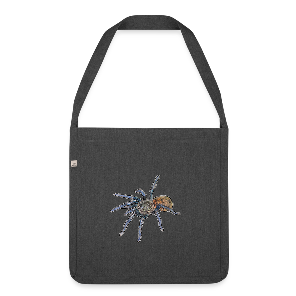 Recycling Schultertasche Chromatopelma cyaneopubescens - Schwarz meliert