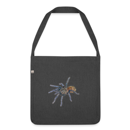 Recycling Schultertasche Chromatopelma cyaneopubescens - Schwarz meliert