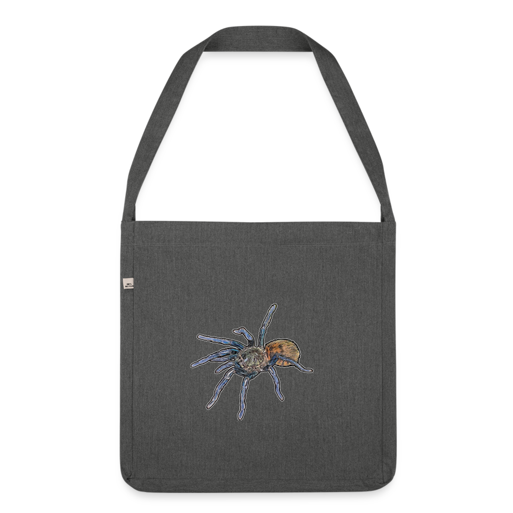 Recycling Schultertasche Chromatopelma cyaneopubescens - Dunkelgrau meliert