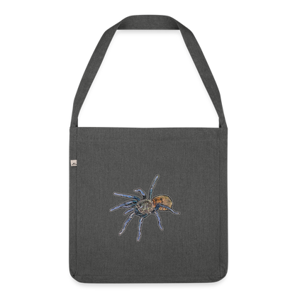 Recycling Schultertasche Chromatopelma cyaneopubescens - Dunkelgrau meliert