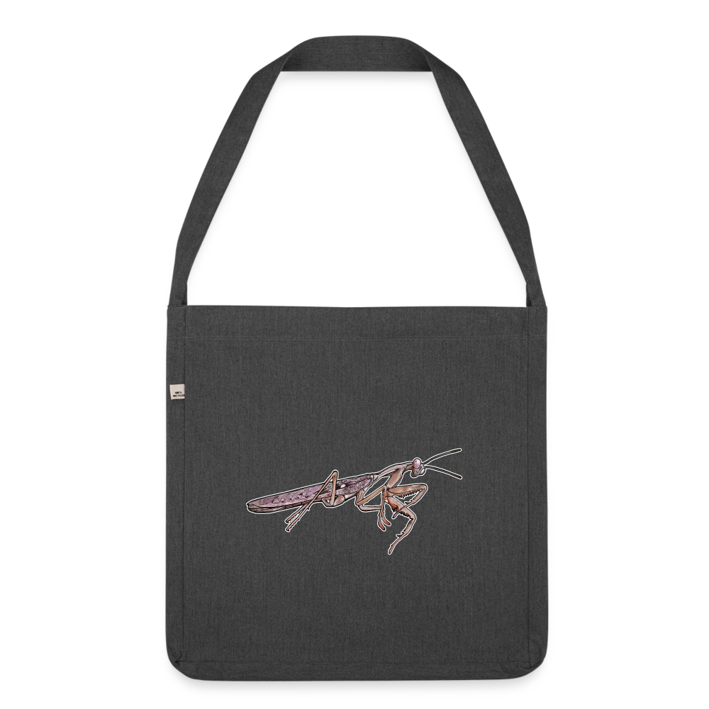 Recycling Schultertasche Rhombodera kirbyi male - Schwarz meliert