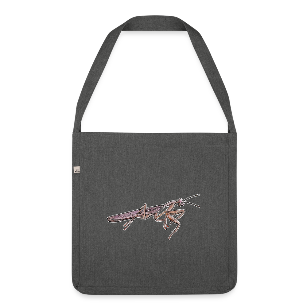 Recycling Schultertasche Rhombodera kirbyi male - Dunkelgrau meliert