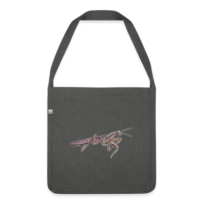 Recycling Schultertasche Rhombodera kirbyi male - Dunkelgrau meliert