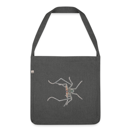 Recycling Schultertasche Euphrynichus bacillifer - Dunkelgrau meliert