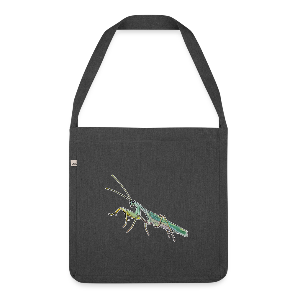 Recycling Schultertasche Sphodromantis lineola male - Schwarz meliert