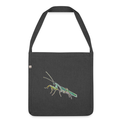 Recycling Schultertasche Sphodromantis lineola male - Schwarz meliert
