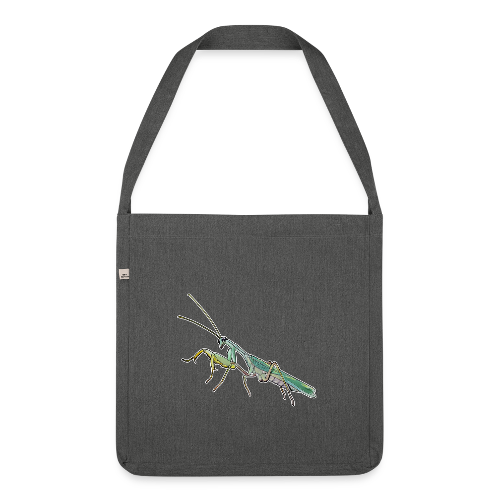 Recycling Schultertasche Sphodromantis lineola male - Dunkelgrau meliert