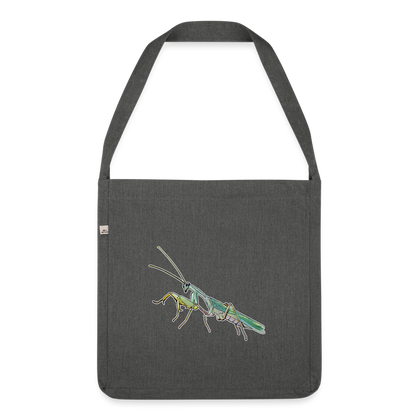 Recycling Schultertasche Sphodromantis lineola male - Dunkelgrau meliert