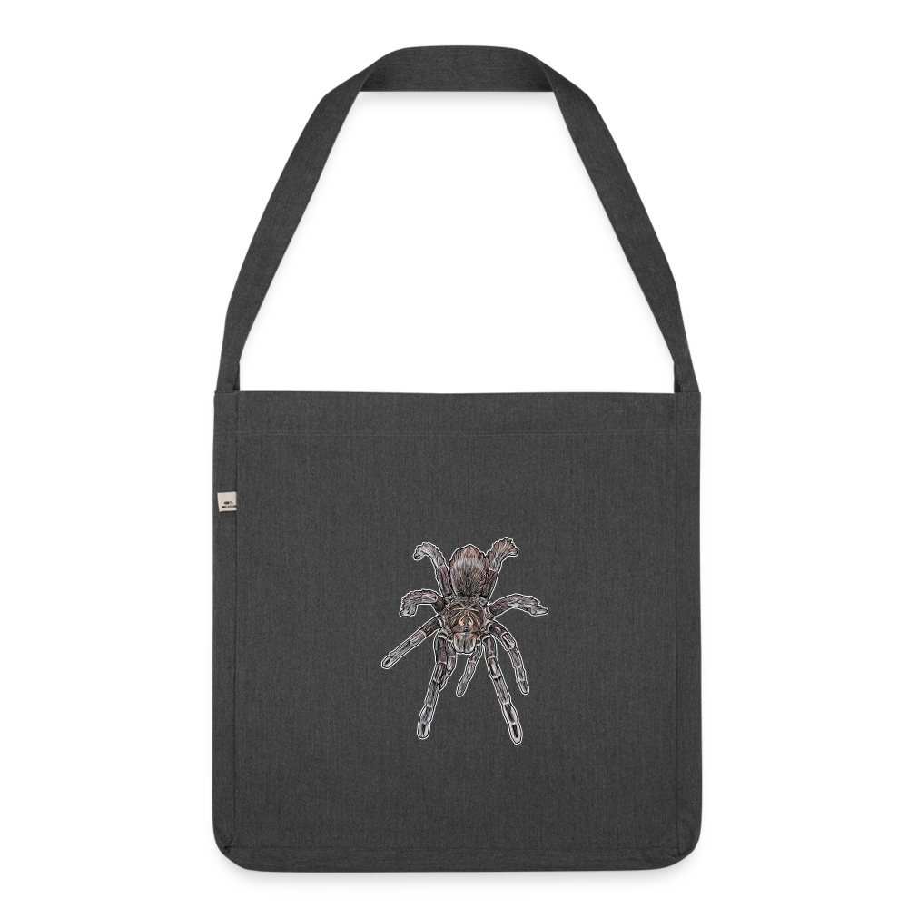 Recycling Schultertasche Pamphobeteus sp Machala juvenile - Schwarz meliert