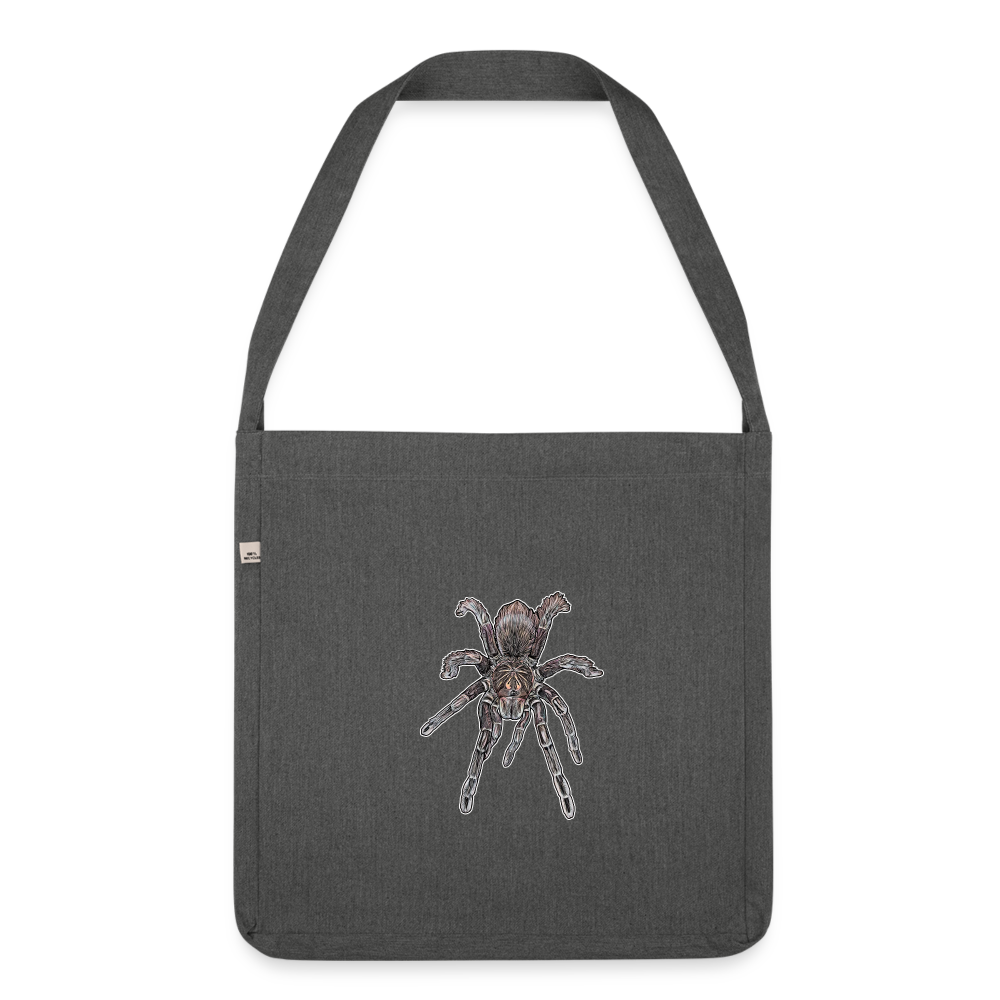 Recycling Schultertasche Pamphobeteus sp Machala juvenile - Dunkelgrau meliert