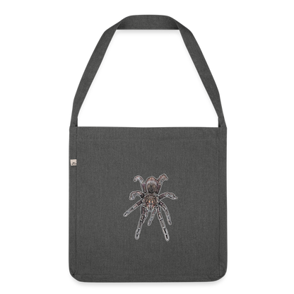 Recycling Schultertasche Pamphobeteus sp Machala juvenile - Dunkelgrau meliert