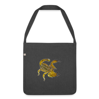 Recycling Schultertasche Scorpio maurus palmatus - Schwarz meliert
