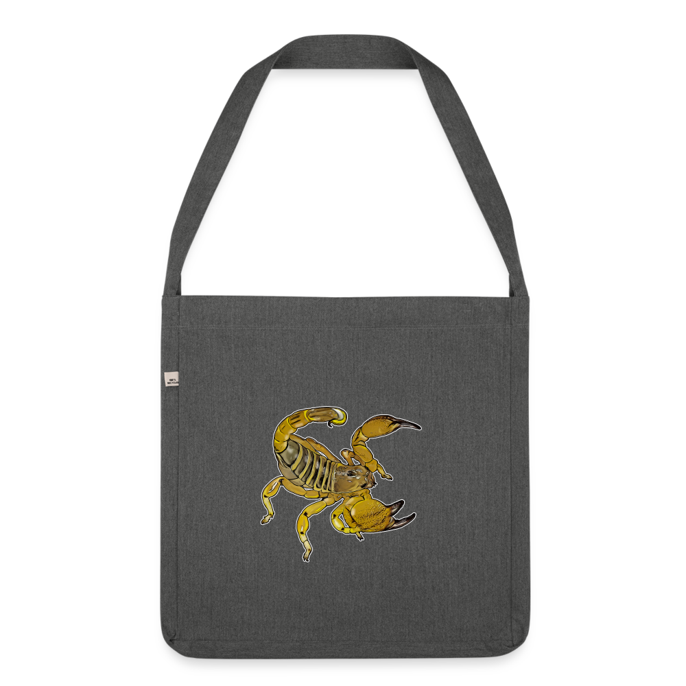 Recycling Schultertasche Scorpio maurus palmatus - Dunkelgrau meliert