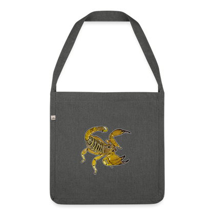 Recycling Schultertasche Scorpio maurus palmatus - Dunkelgrau meliert