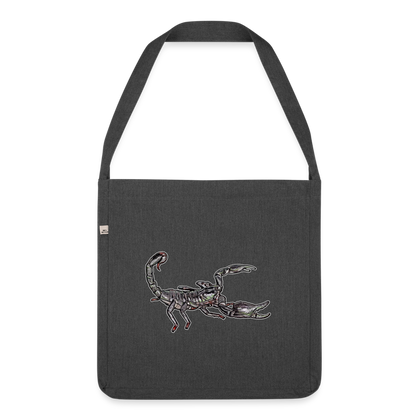 Recycling Schultertasche Heterometrus silenus - Schwarz meliert