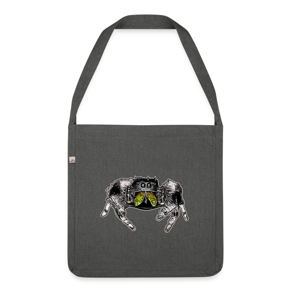 Recycling Schultertasche Phidippus regius Rastafari male - Dunkelgrau meliert