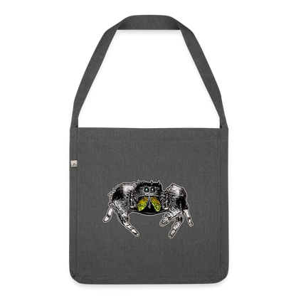 Recycling Schultertasche Phidippus regius Rastafari male - Dunkelgrau meliert