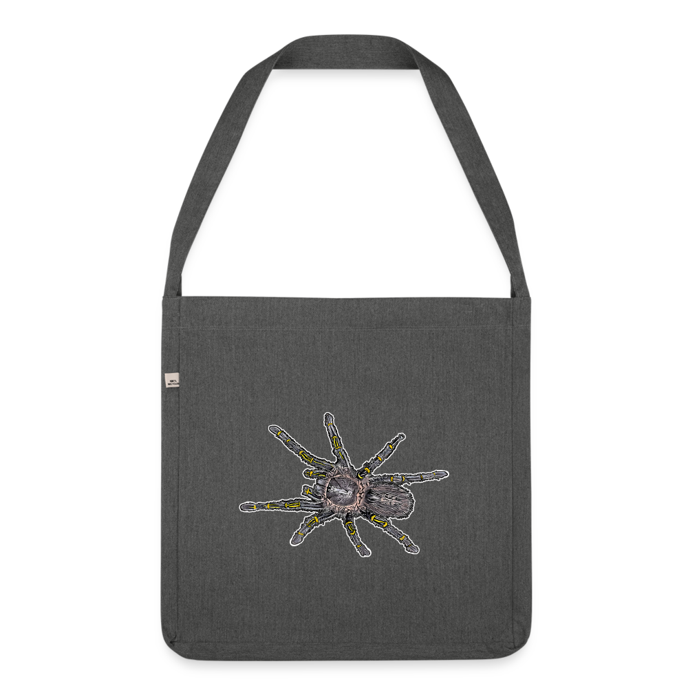 Recycling Schultertasche Grammostola pulchripes - Dunkelgrau meliert